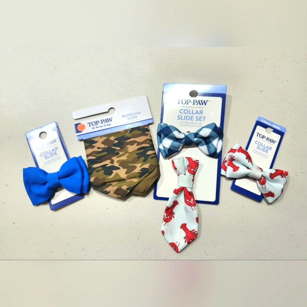 Top Paw Collar Slides/Accessories for Dogs, Bundle, XS/SM